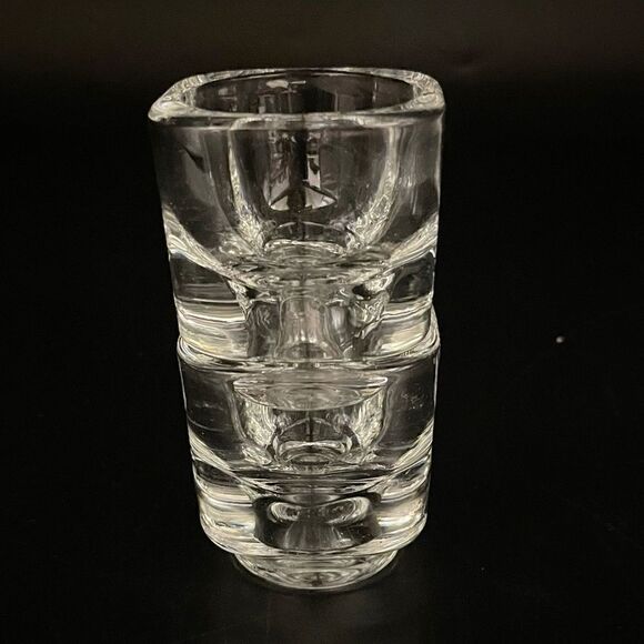 Fidenza Vitraria Italy Glass Votive Candle Holder Set - Picture 5 of 16